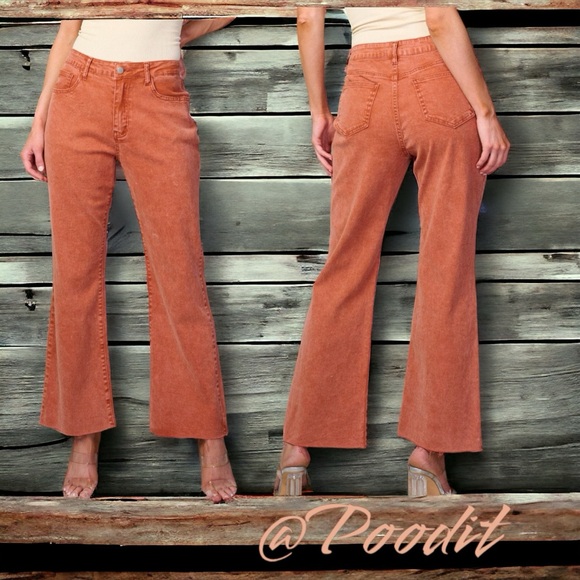 POLOGRAM Button closure wide leg pants S M L - Picture 2 of 8